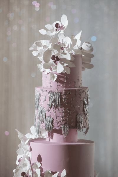 Events by TMA Lavender & Silver Springtime Wedding Cake