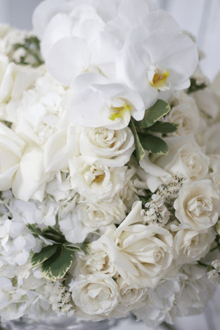 White and Green Wedding Flowers